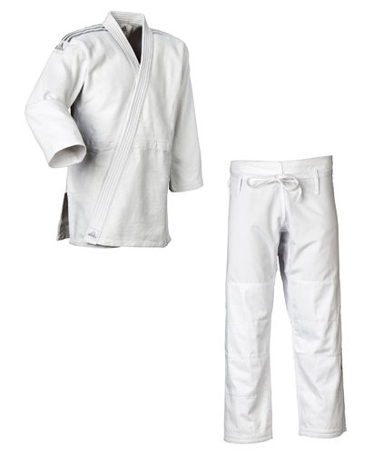 adidas Judo-Anzug "Contest" weiß/silberne Streifen