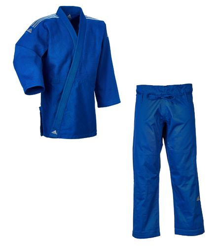 adidas Judo-Anzug "Contest" blau/silberne Streifen