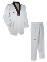 adidas Taekwondoanzug Adi Club 3 stripes, schwarzes Revers