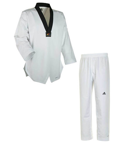 adidas Taekwondoanzug ADI FLEX schwarzes Revers